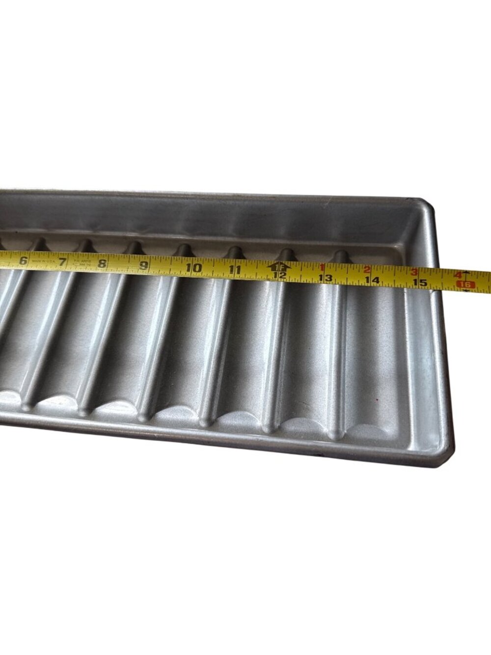 Aluminum New England Hot Dog Lobster Roll Pan 15" x 6.5" Bread Baking Mold - Picture 3 of 5
